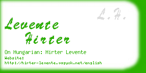 levente hirter business card